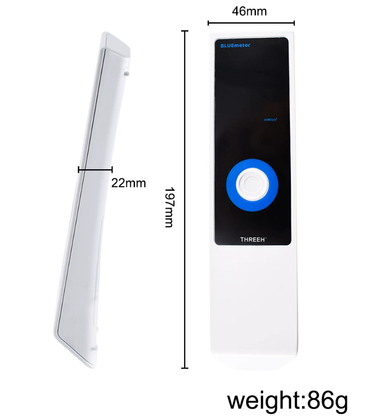Dental Digital Curing Light Meter LED Radiometer with Backlit LCD